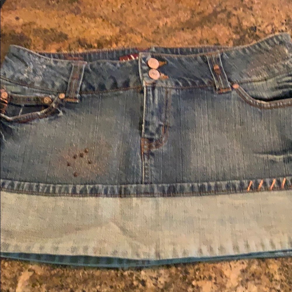 Denim mini skirt